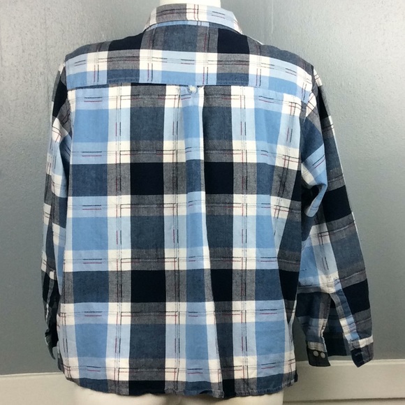 JMS Woman’s Blue Plaid Long Sleeve Shirt Sz 26/28W - Picture 5 of 6